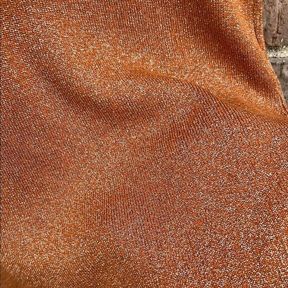 Coldwater Creek Women’s Chic Sparkle Copper Fall Sleeveless Knit Top M - Picture 9 of 14